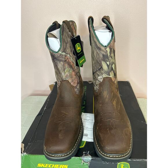 Skechers x John Deere Rowood Moss Burrow 256021 Men\'s Waterproof Work Boot 10.5